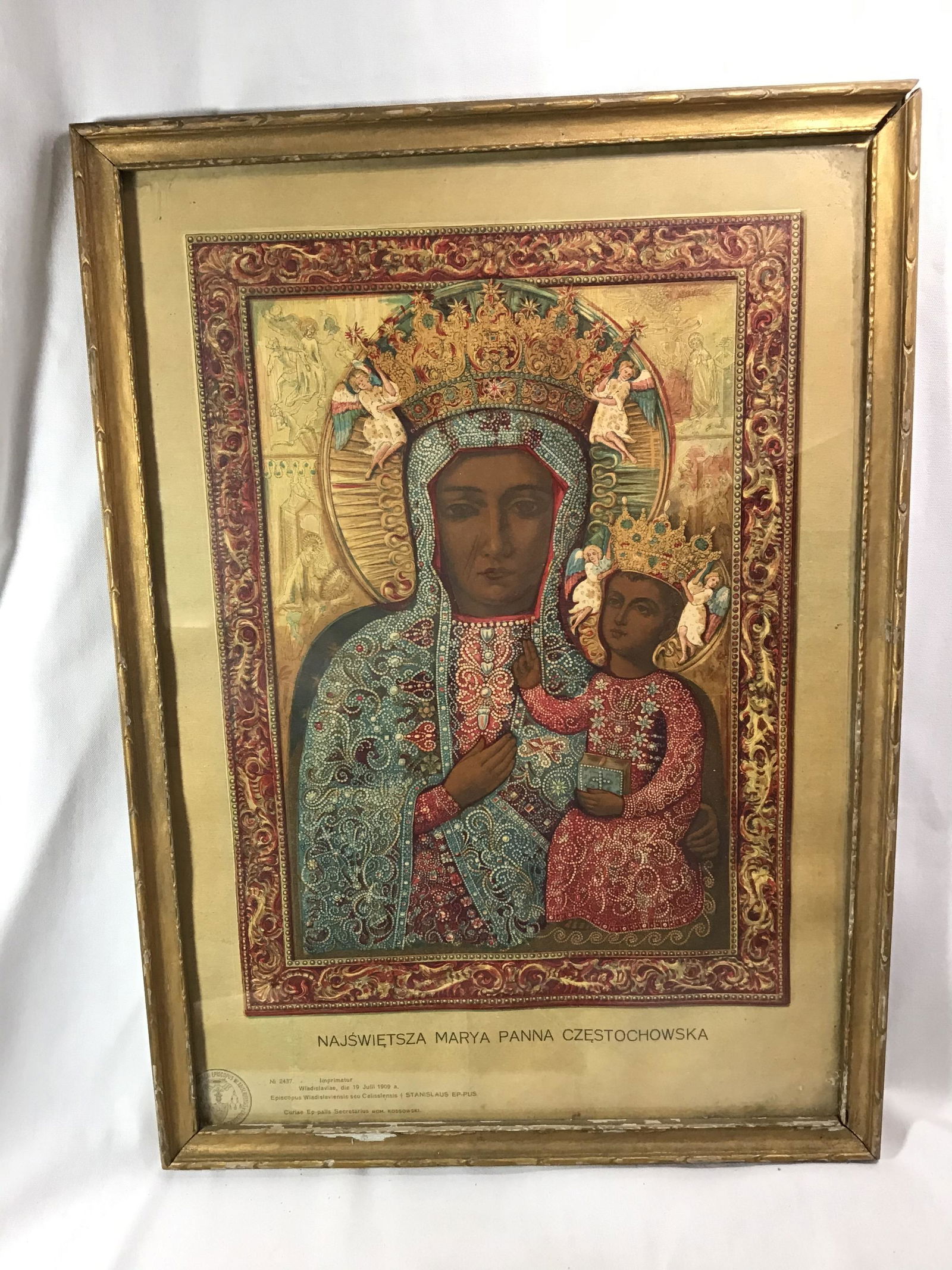 Polish Madonna & Child Lithograph Great colors & great (1 of 1)