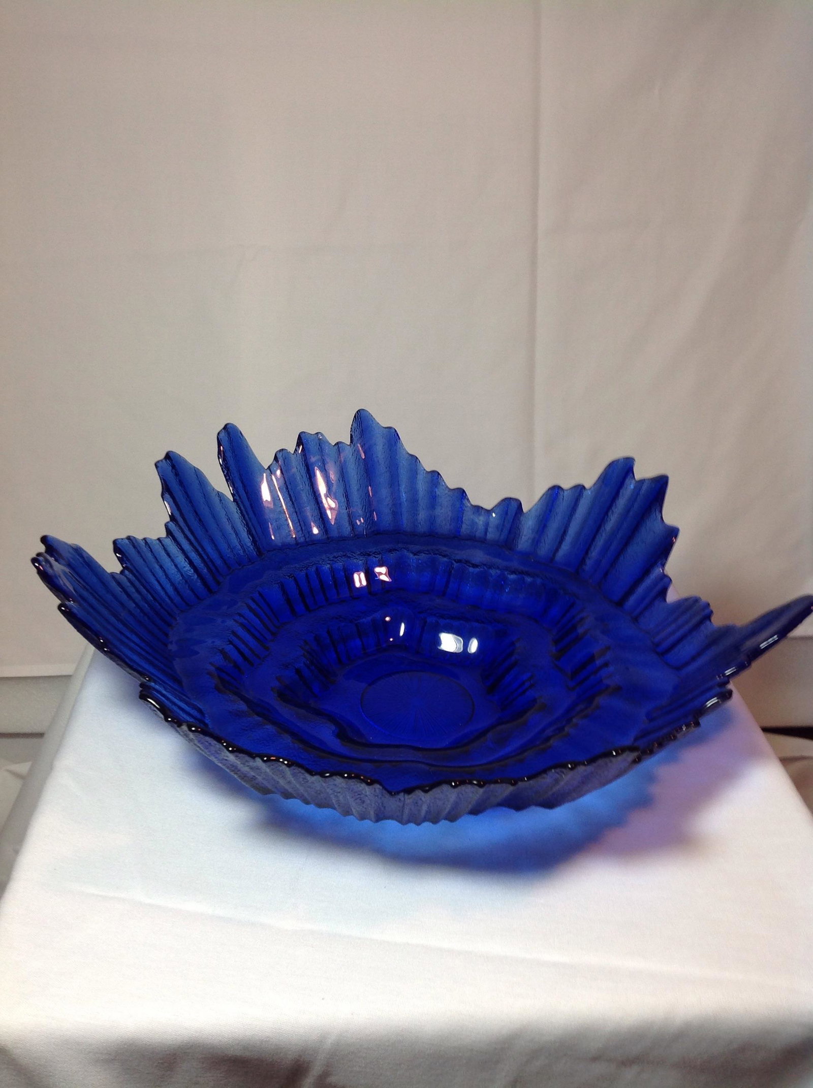 Cobalt Blue centerpiece 15"w x 5"H: .