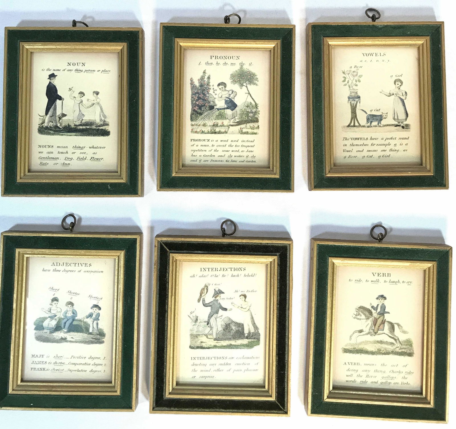 Early lithographs of basic English Principals frame (1 of 8)