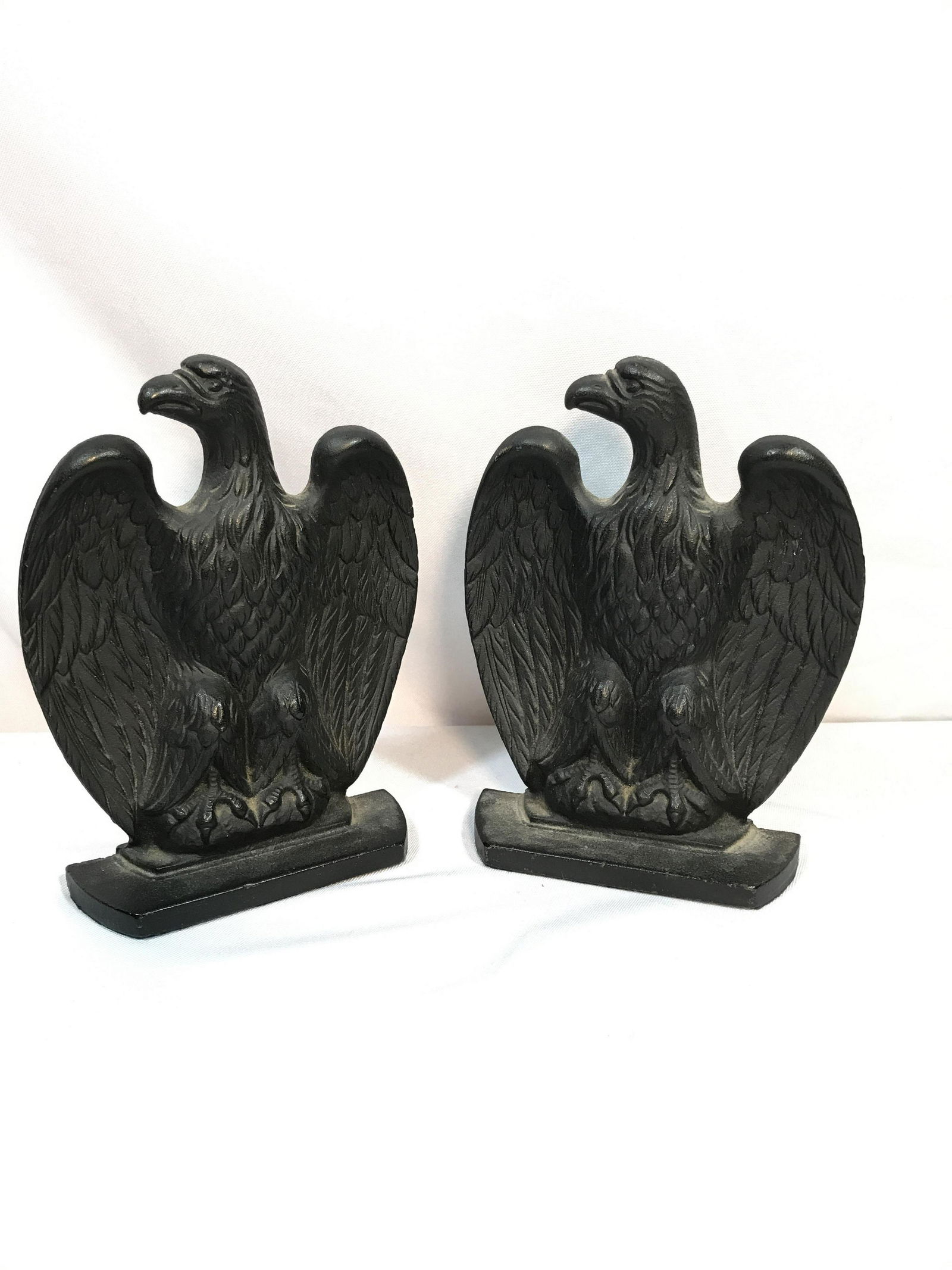 Cast Iron Eagle Bookends 7in tall . (1 of 2)
