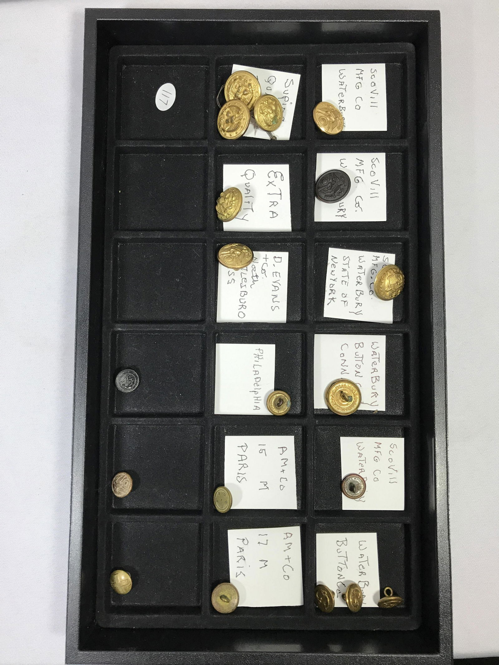 Civil War, WWI Buttons 16 manufactures Mark 3 unmarked (1 of 20)