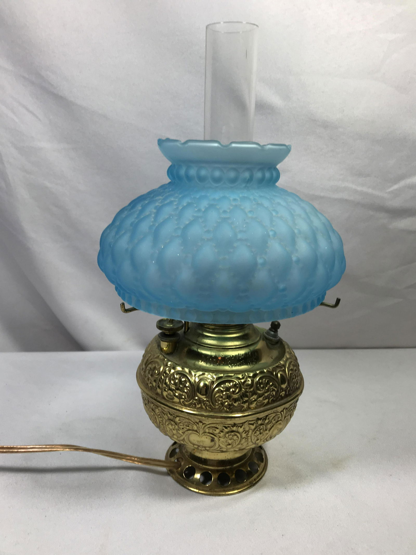 Victorian "The Miller Lamp" Converted Oil Desk Lamp (1 of 3)