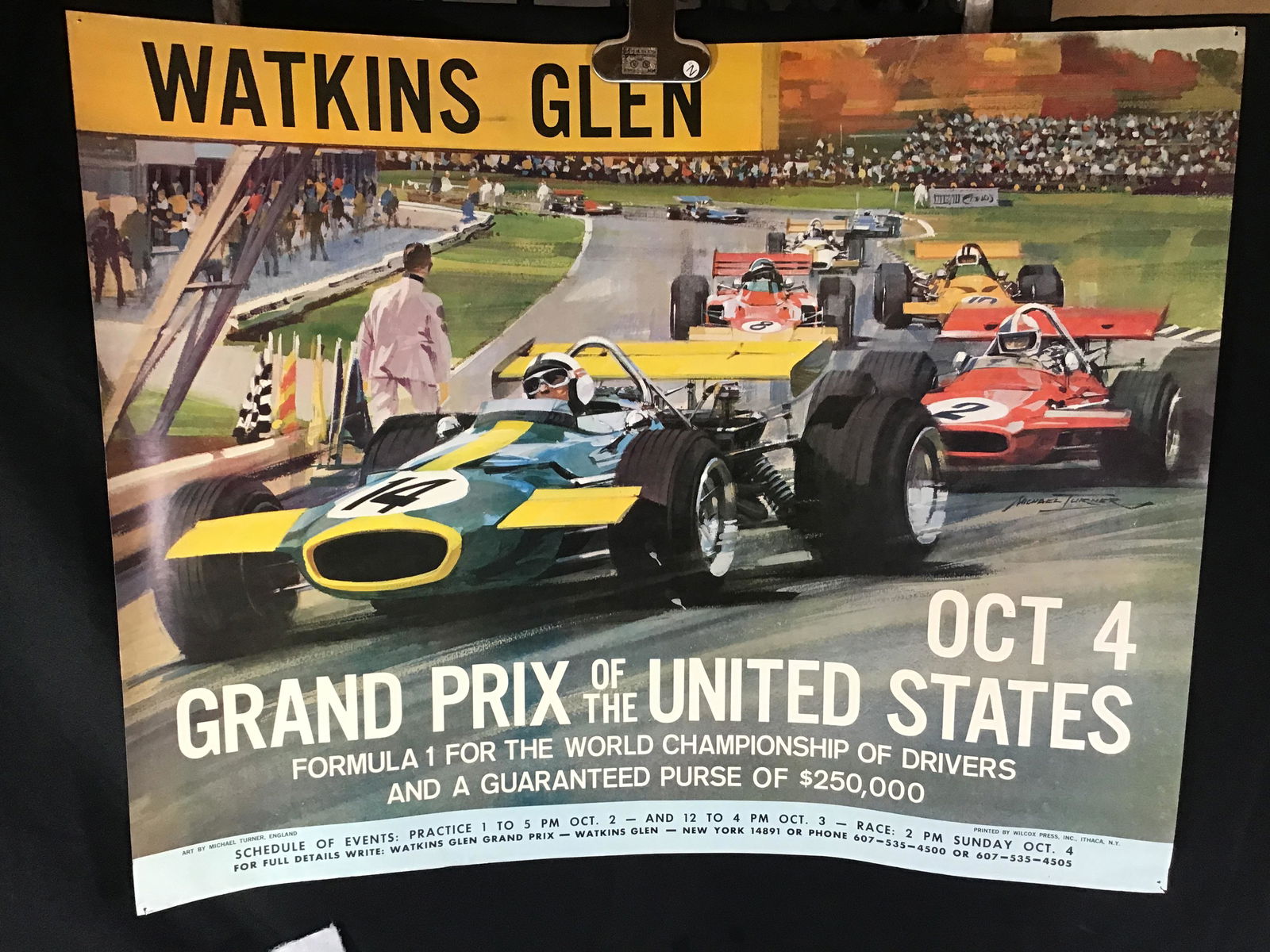 Watkins Glen Racing Poster Art by Michael Turner: Art by Michael Turner