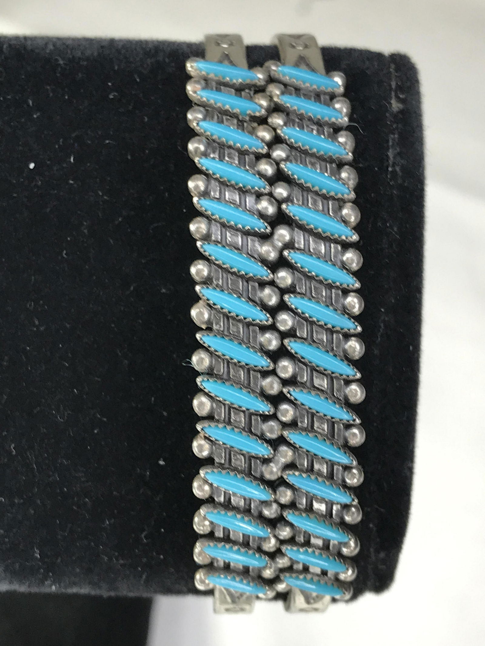 Sterling Mexican Bracelet dual Bands . (1 of 4)