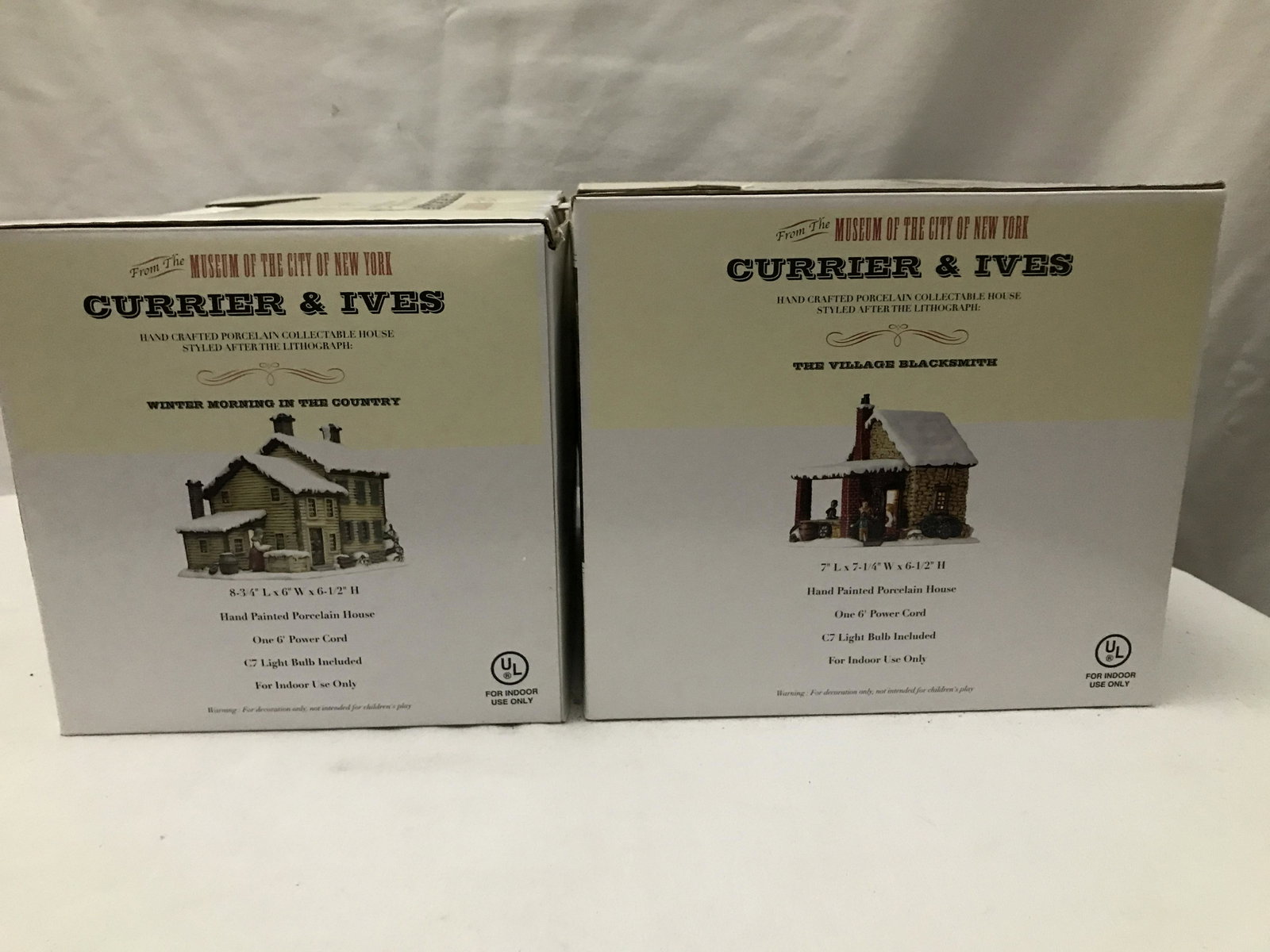 Currier & Ives hand Crafted Porcelain Houses in: original Packaging