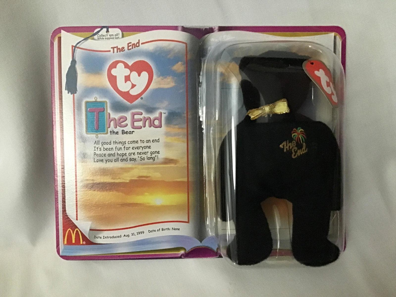 Beanie Baby The End Bear1999 Still in org: Still in org package Teenie Beanie Baby 2000