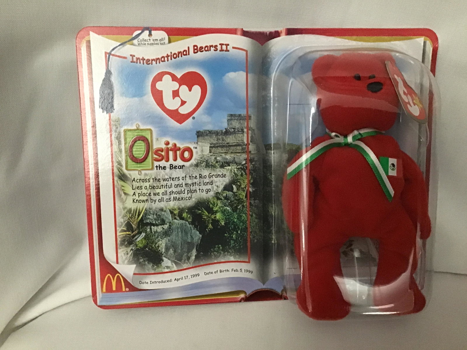 Osito the Bear Beanie Baby Unopened Still in the: Still in the original package International Bears II collection