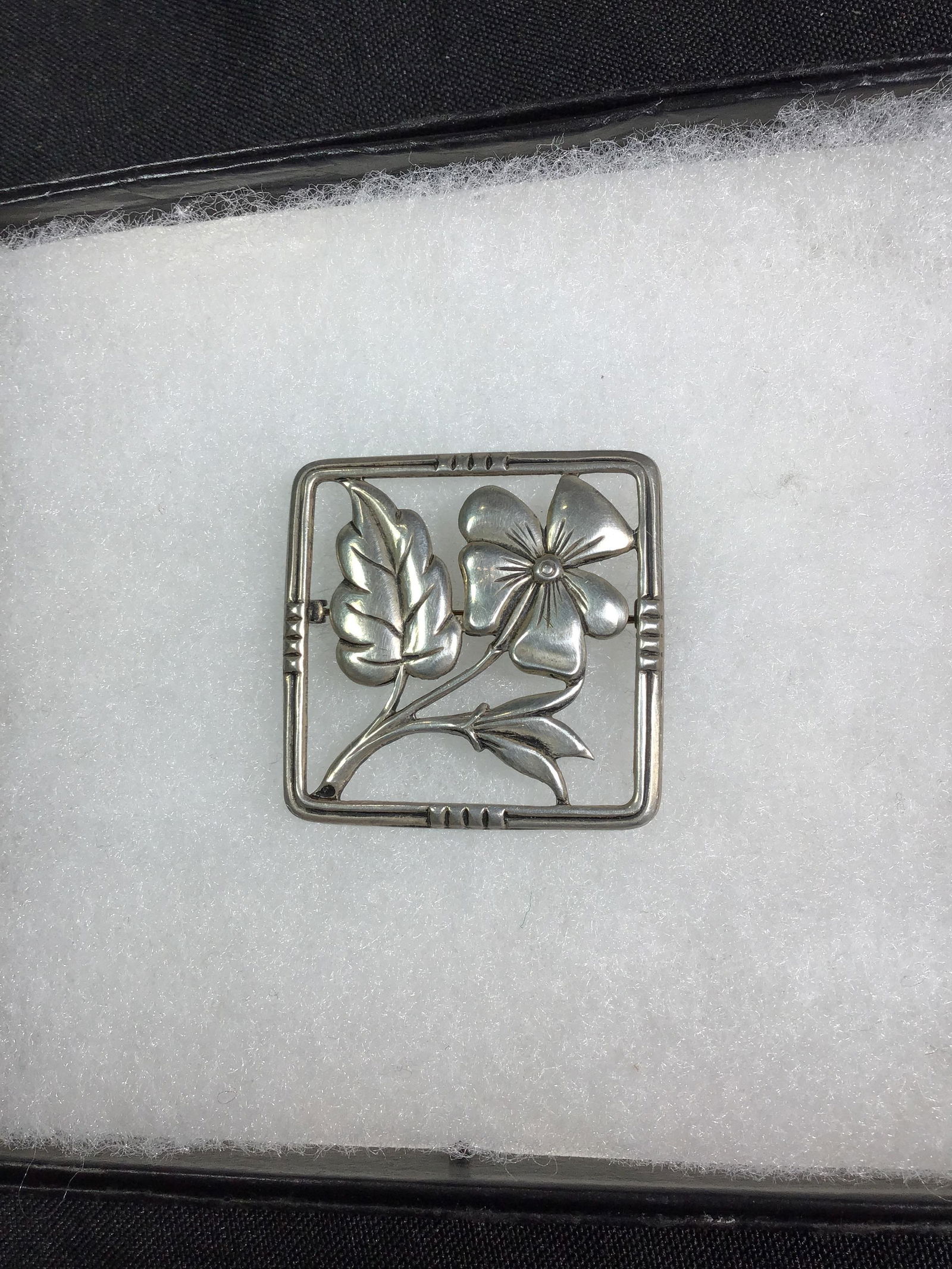 Scandanavian Flower Broach Measures 1.5 inches square: Measures 1.5 inches square