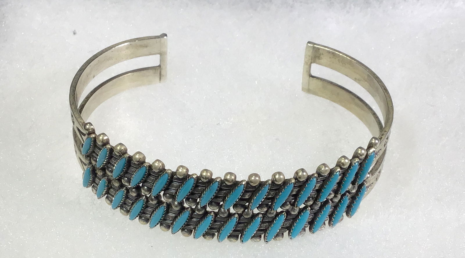 Turquoise Cuff Bracelet 925 Native Indian design. (1 of 6)
