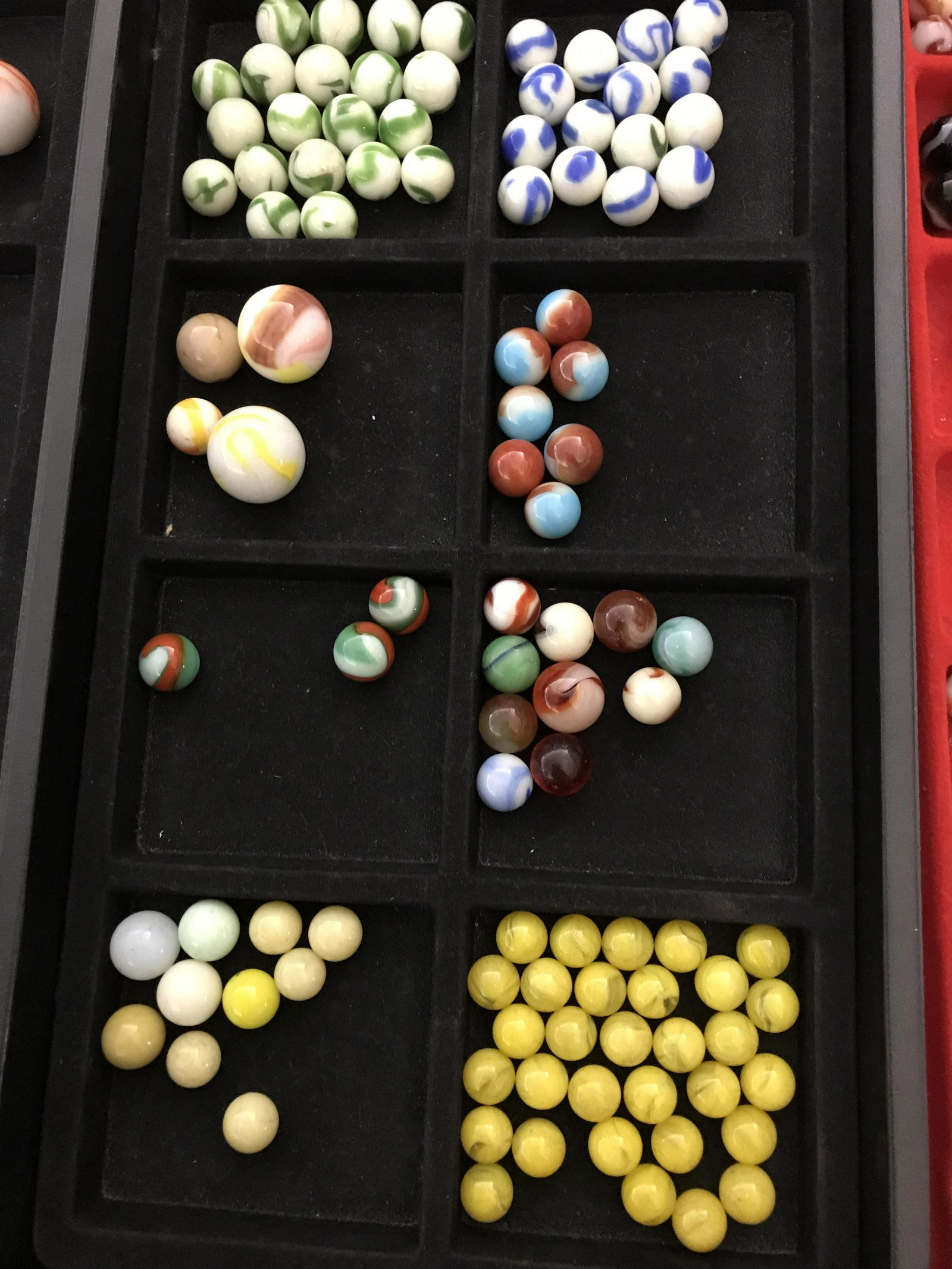 Vintage Fluorescent Machine Made Marbles 100 pieces in (1 of 3)