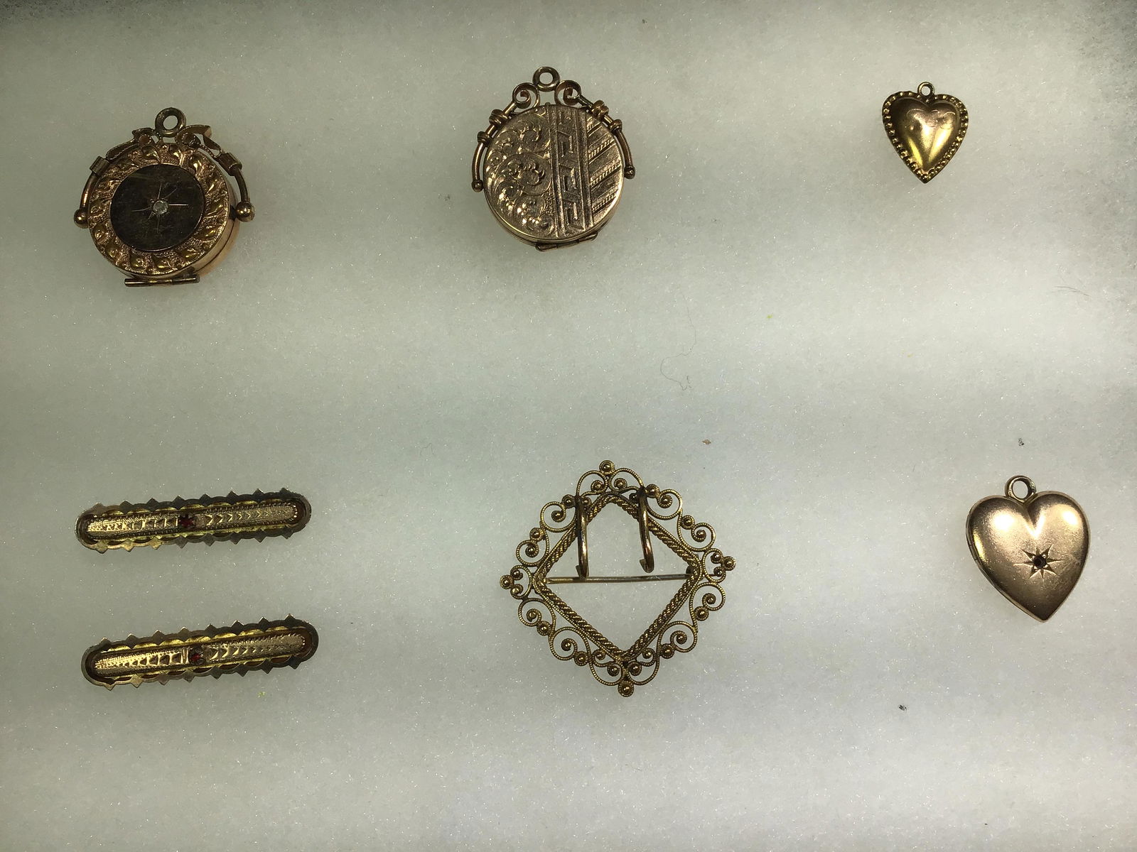 Antique Gold Filled Collection Lockets, Bridal Matching (1 of 5)