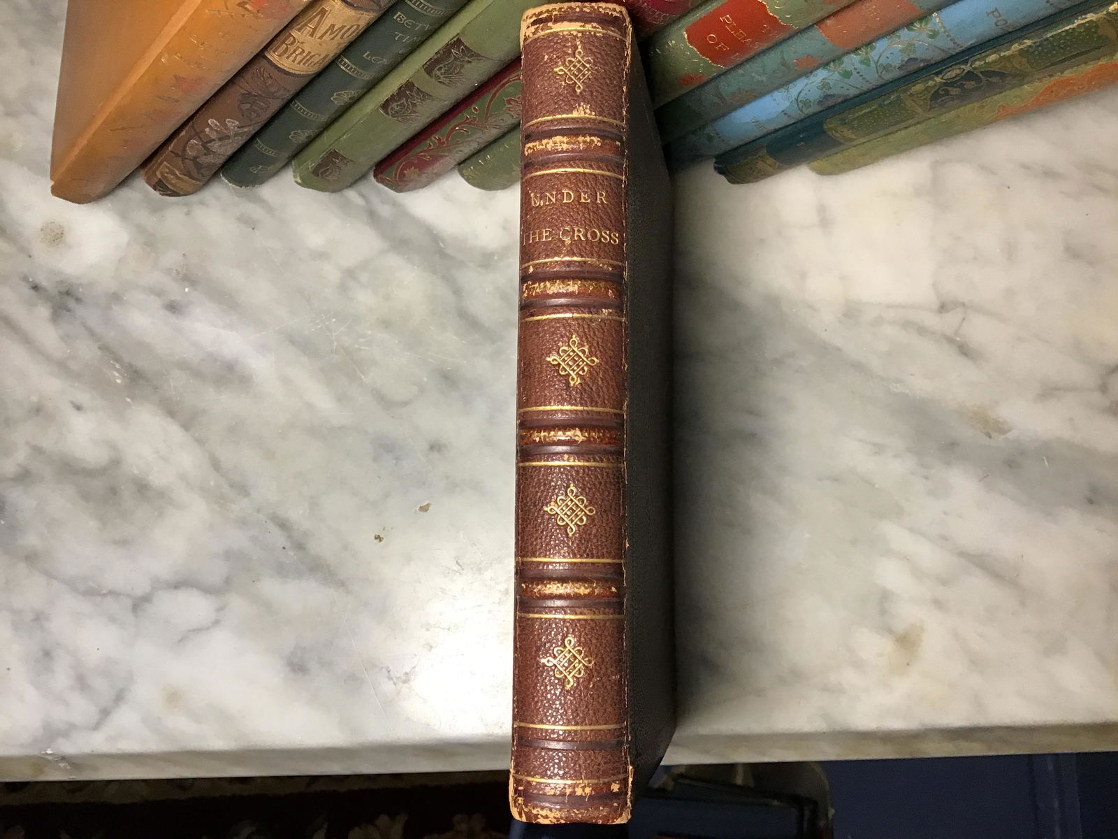1870 Under the Cross By Henry Hoyt Leather Bound . (1 of 5)