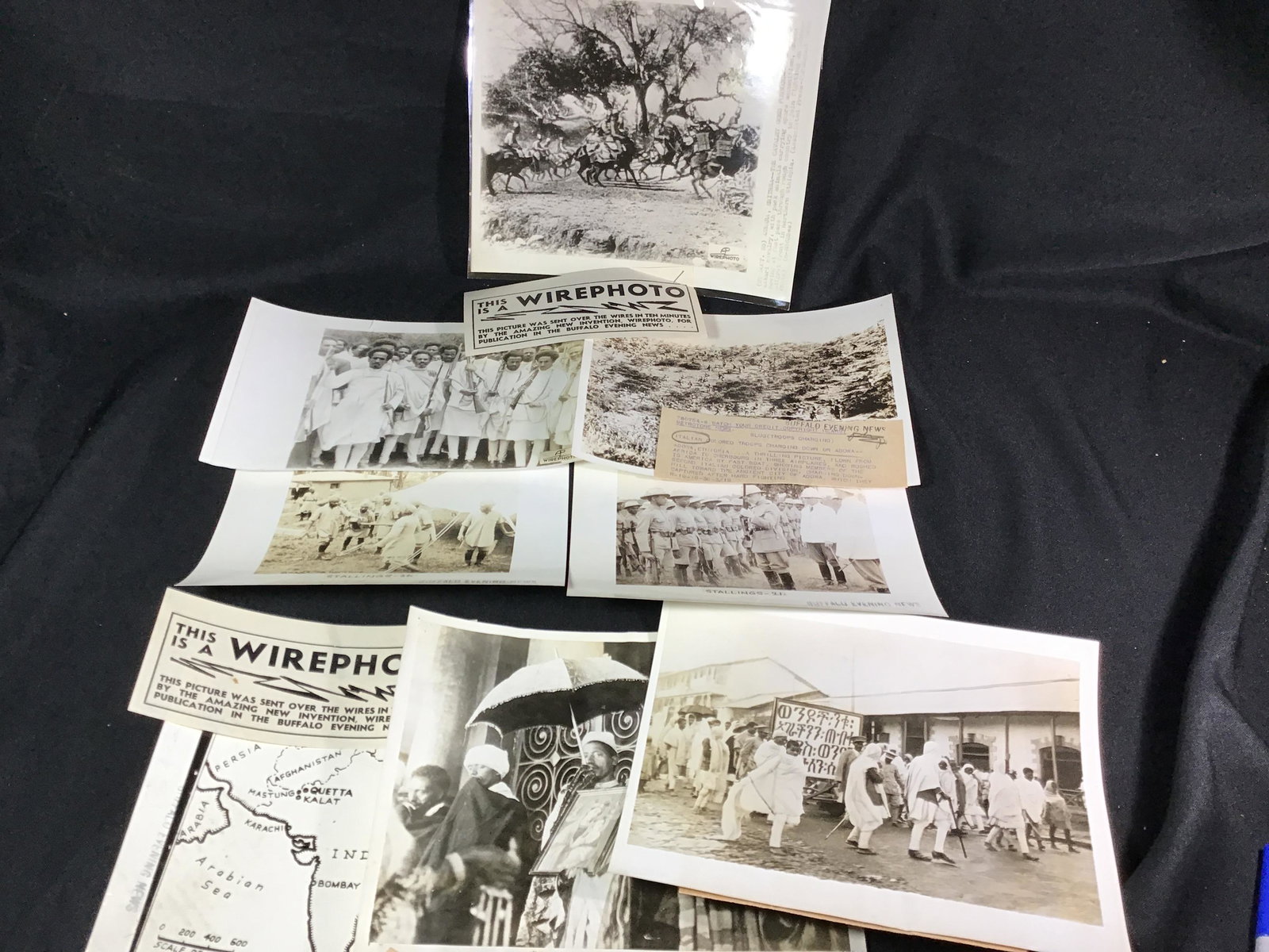 Old military wire photographs used for articles in the (1 of 5)