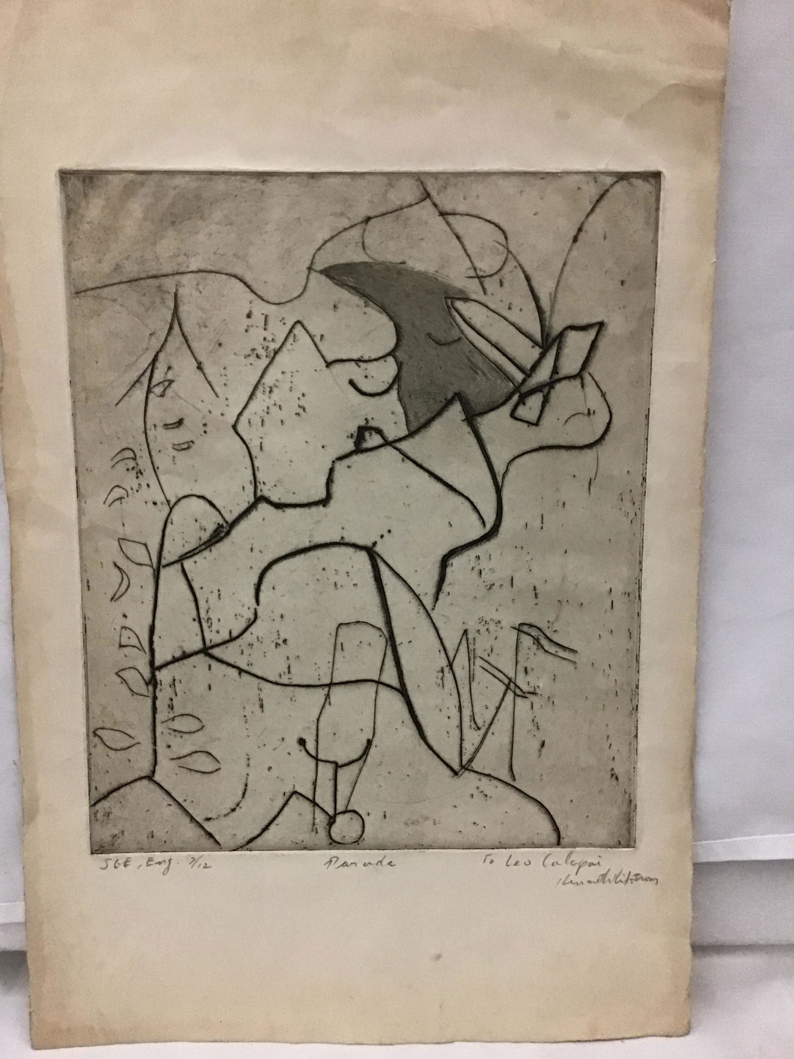 Mid century modern abstract art by Larry Calapai Titled (1 of 6)