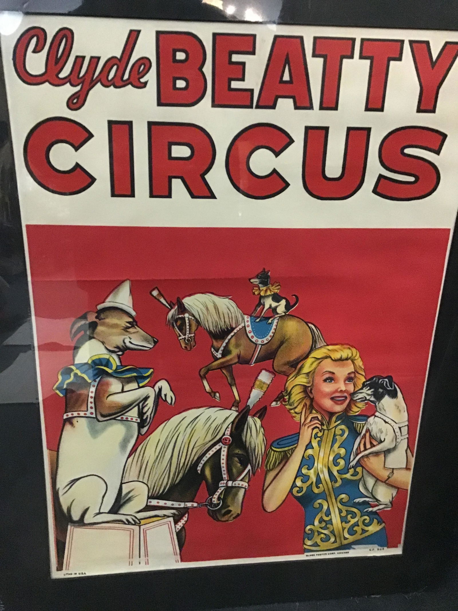 Clyde Beatty Circus Lithograph Poster Poster by Globe (1 of 6)