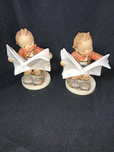 Paper Reading Boy Hummels Each measures 5.5 inches tall: Each measures 5.5 inches tall