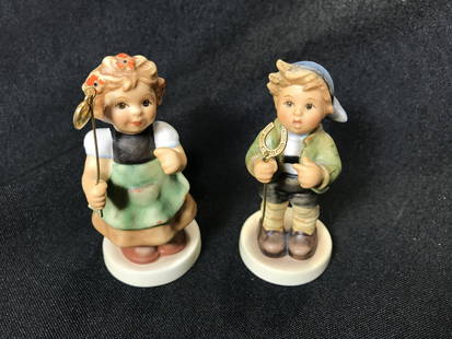 Hummel Children Little Luck and My Lucky Heart Each measures 3.5 inches tall: Each measures 3.5 inches tall