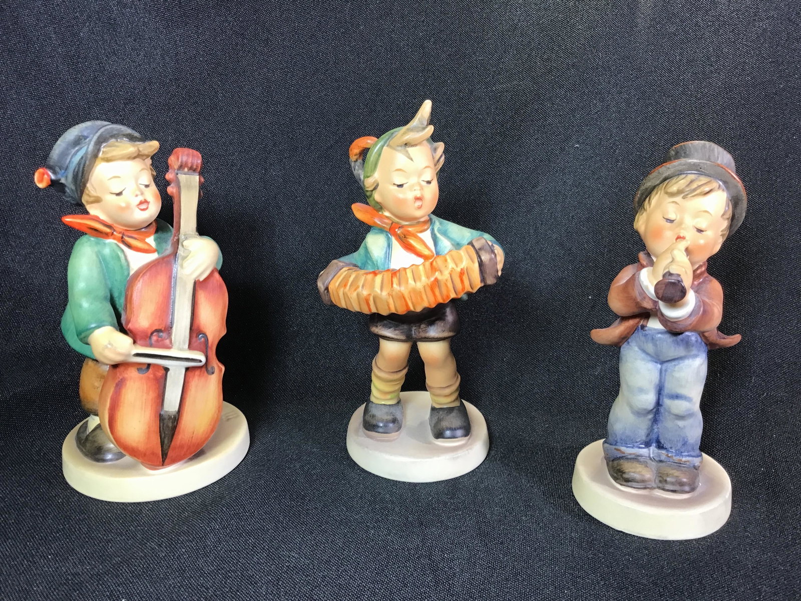 Musician Hummels (3) Accordion Boy, Sweet Music and Serenade: Accordion Boy, Sweet Music and Serenade