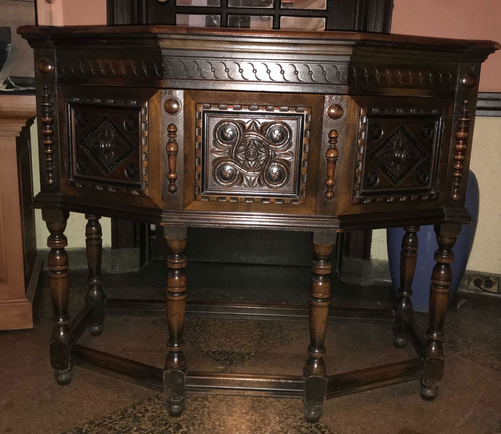 1920s Kittinger walnut short server! Measures 41 inches wide by 35.5 inches tall (1 of 8)