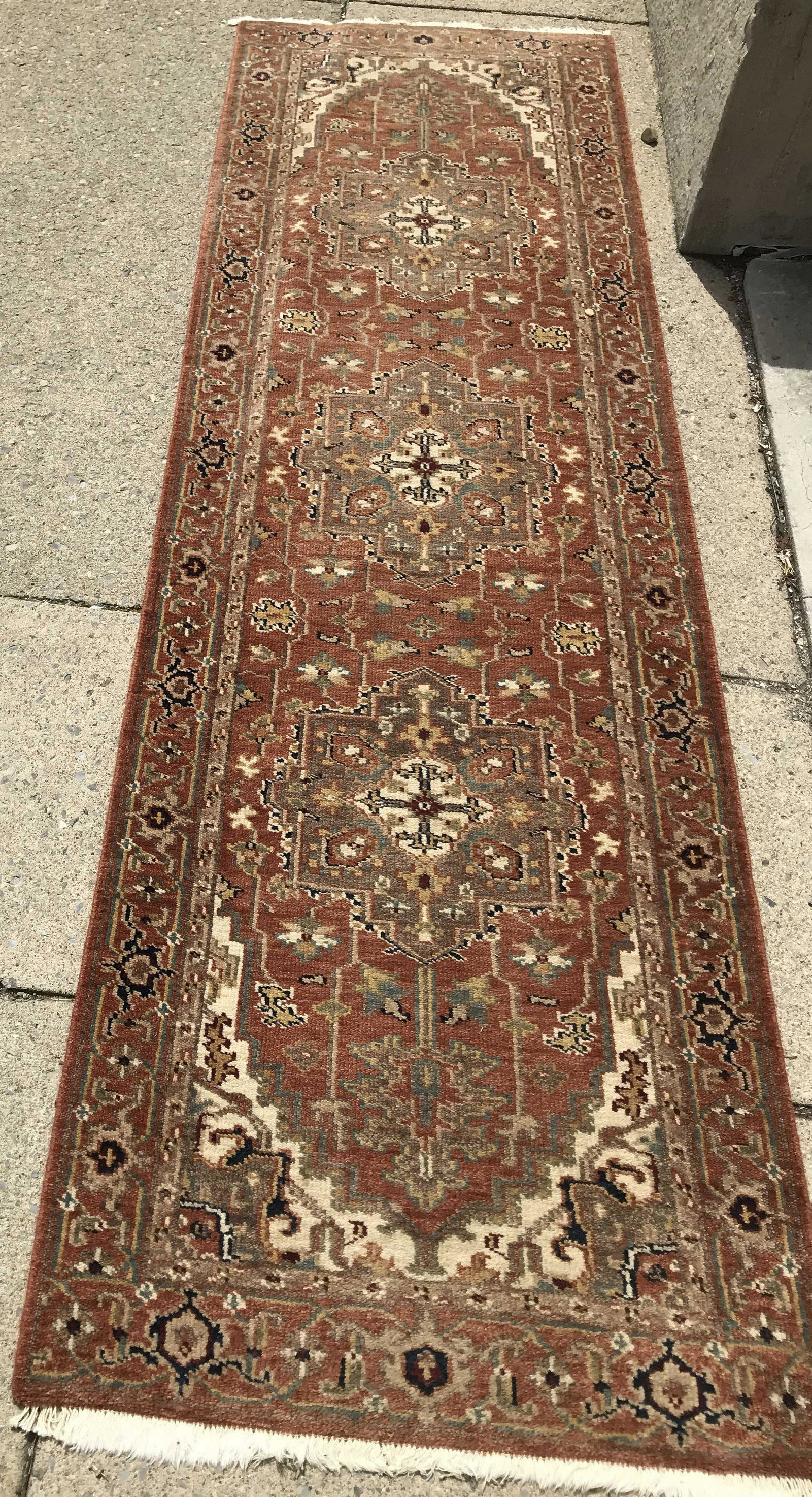 Heriz Rust Runner 9 foot by 32 inches: 9 foot by 32 inches