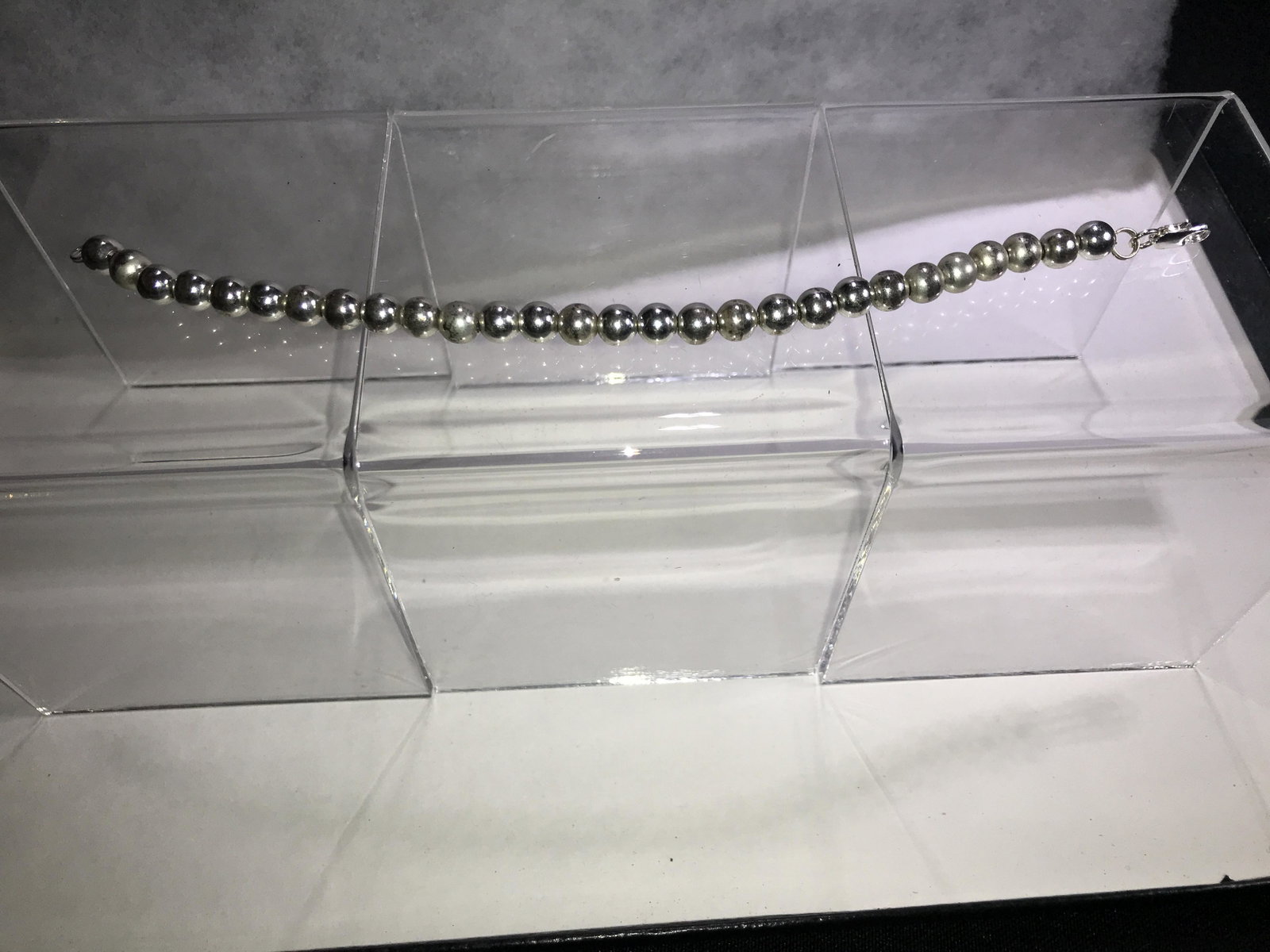 Sterling Beaded Bracelet Measures 7.25 inches: Measures 7.25 inches
