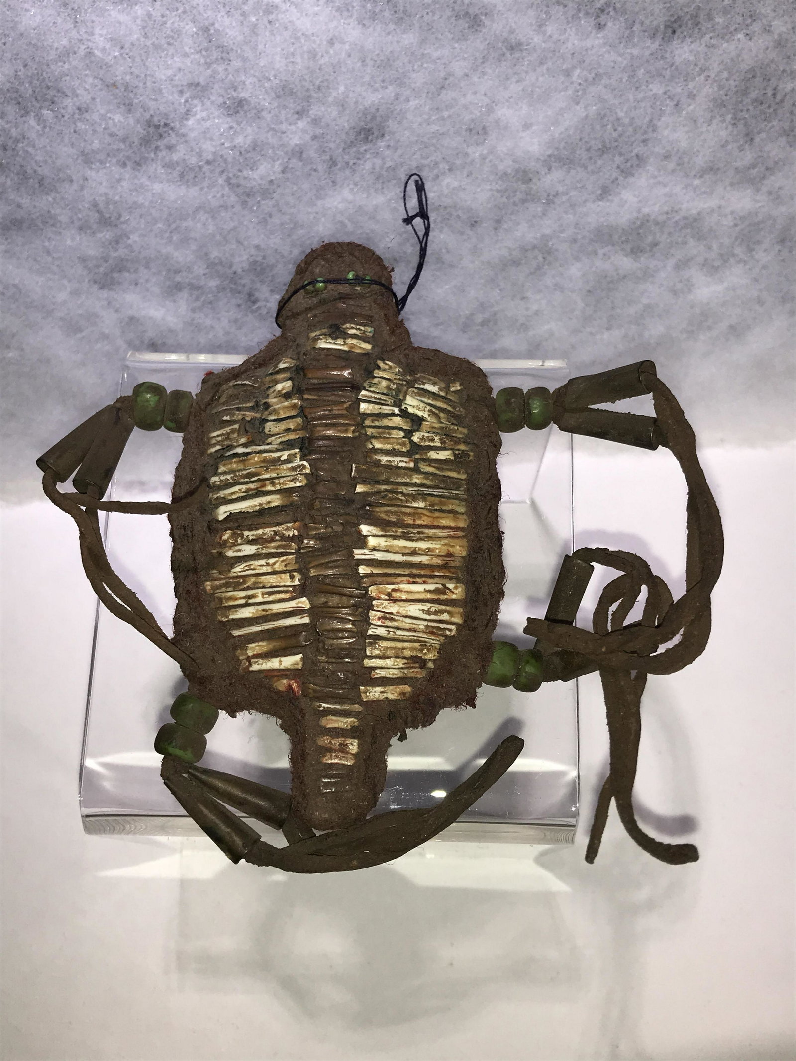 Kiowa Turtle Fetish 1800s Made from porcupine quills Measures approximately 4x4 inches: Made from porcupine quills Measures approximately 4x4 inches