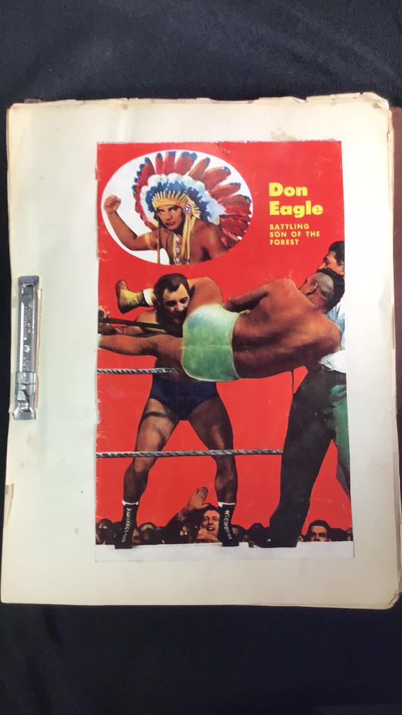 Vintage early wrestling scrapbook measurements 11x9 inches (1 of 7)