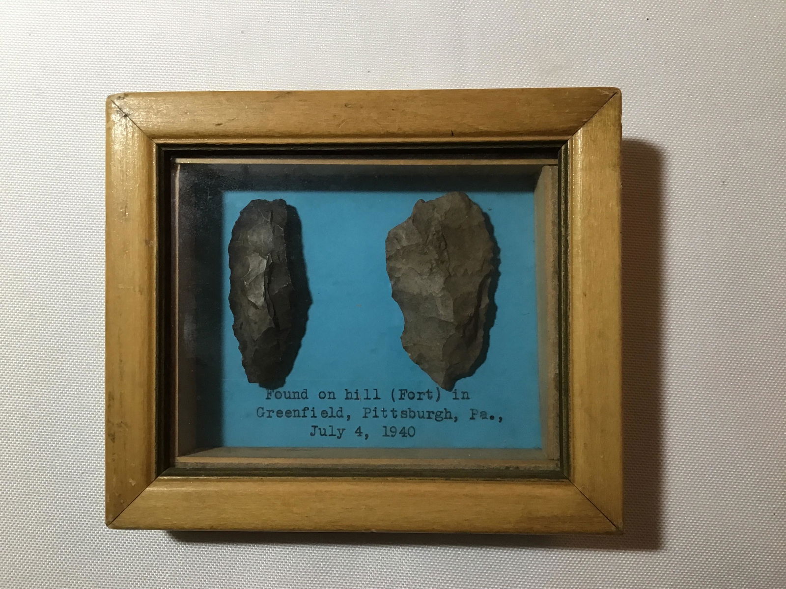 Shell Arrowheads Found  Greenfield, Pittsburgh, PA July 4, 1940 Vintage, 3 3/4 x 4 1/4 (1 of 2)