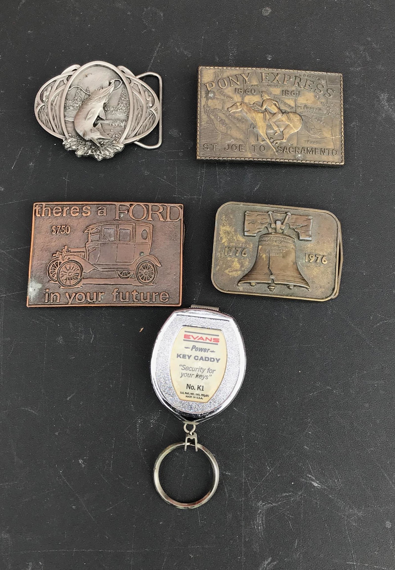 Belt buckle collection and Key caddy . (1 of 2)