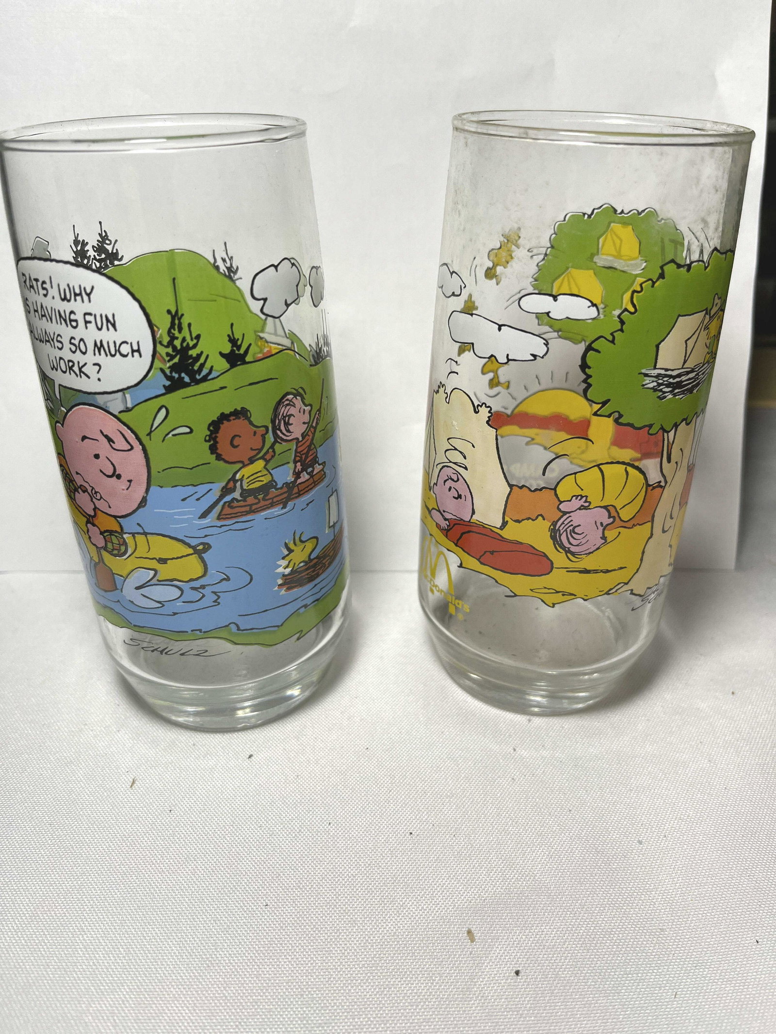 Vintage Peanuts Tumblers Camp Snoopy Collection McDonalds (1 of 5)
