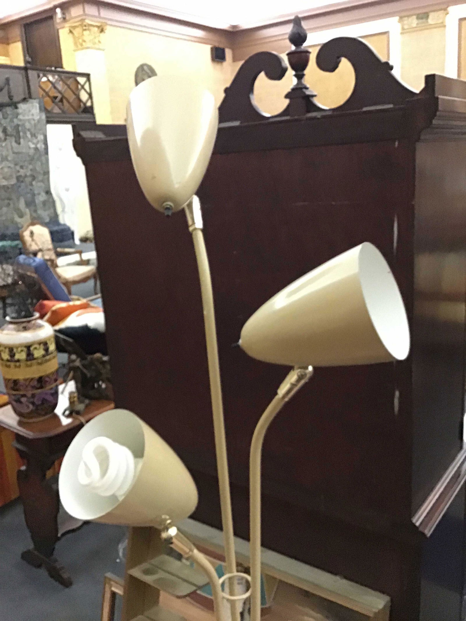 Modern contemporary three position Pole lamp . (1 of 4)