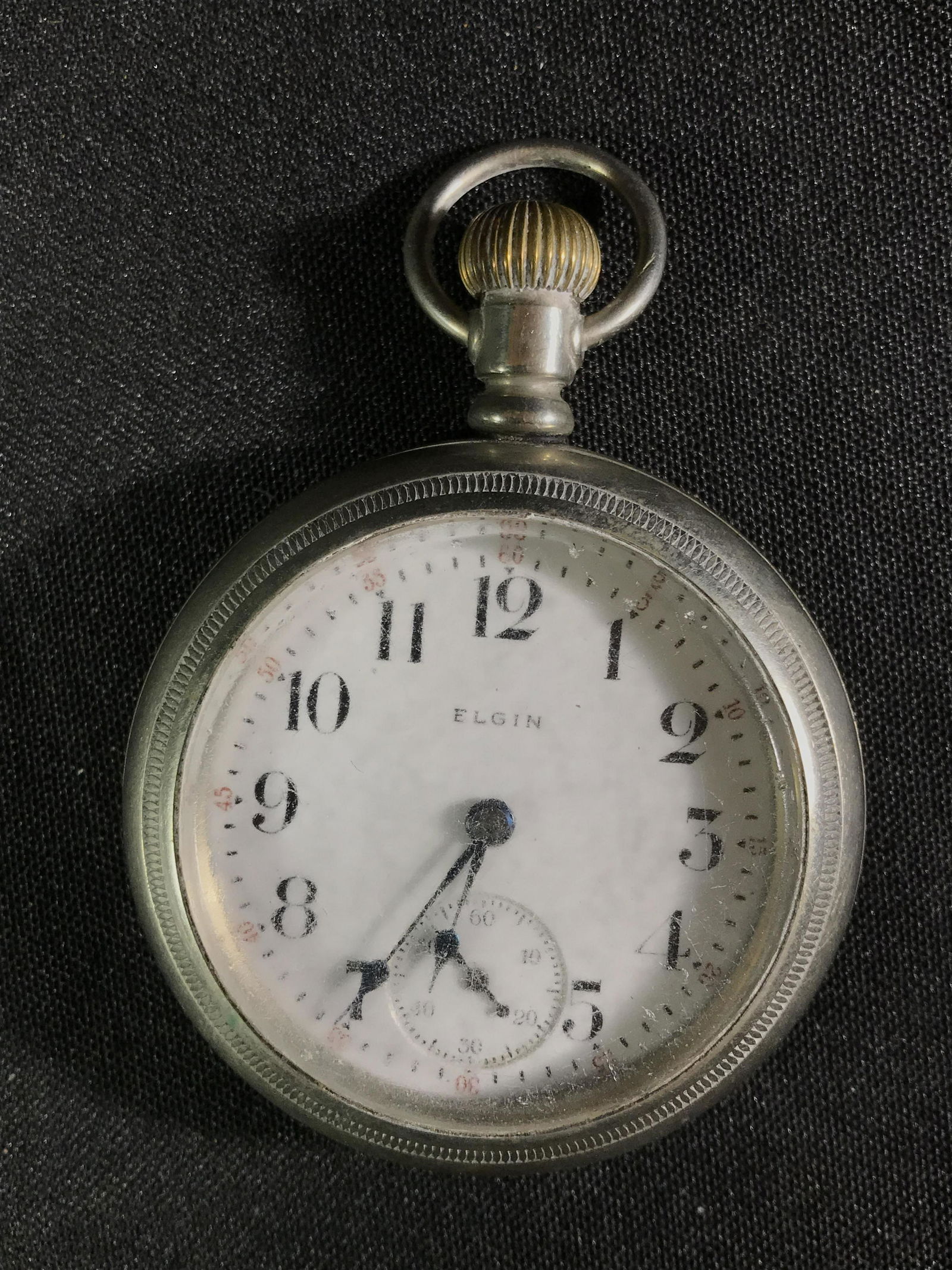 Elgin Pocket Watch works measures 2 1/4 inch diameter (1 of 5)