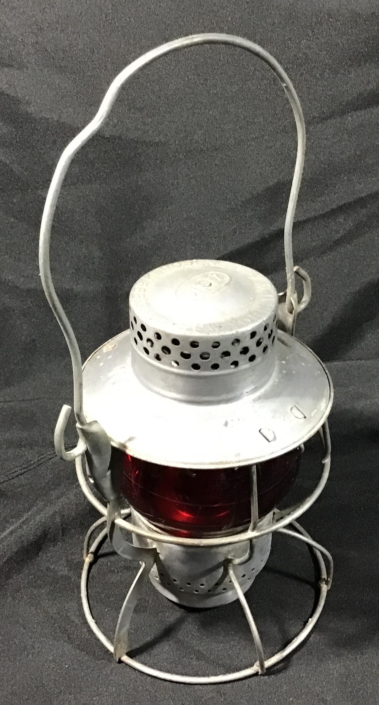 Vintage New York central systems lantern red shade (1 of 5)
