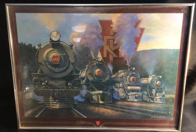 Pennsylvania Railroad Lithograph 24 1/4 x 18 1/2 by Winfield Setting the Standard (1 of 5)