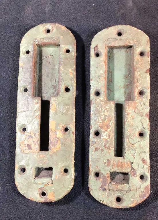 Two Vintage Railroad Lanterns  Mounts . (1 of 8)