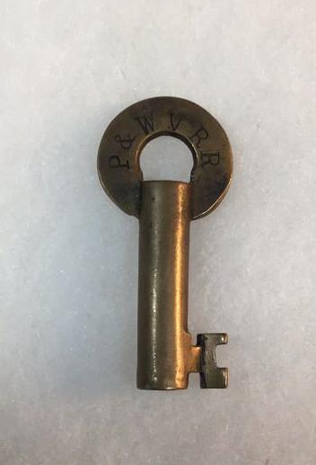 Vintage P & W V R R Brass Key .: .