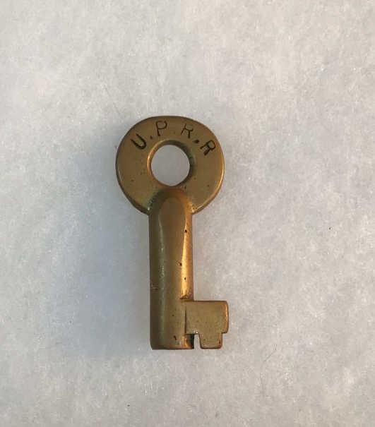 Vintage U. P. Railroad Brass Key . (1 of 2)