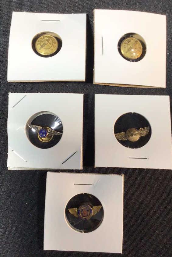 NAA, Capital & Pennsylvania Airline Wings (3) w/ Delta buttons (1 of 4)