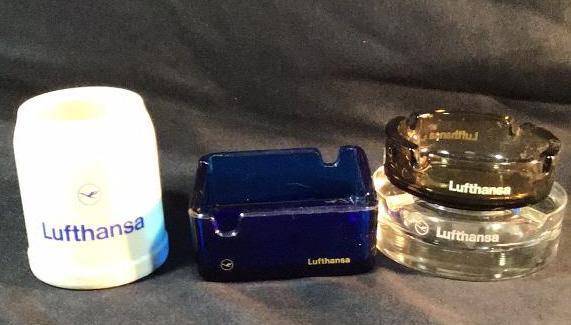 Lufthansa Ashtrays & Mug (4) .: .