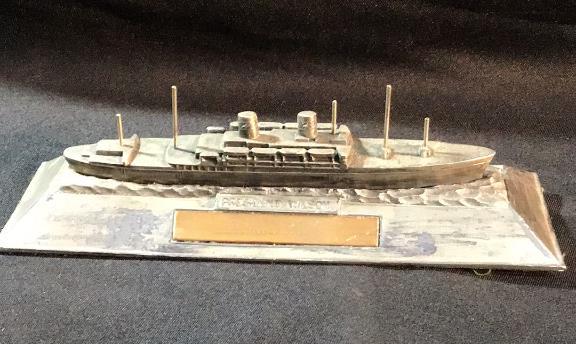 Steamship President Wilson Achievement Award Measures, L 8x 3 D x H 2 1/2: Award Measures, L 8x 3 D x H 2 1/2