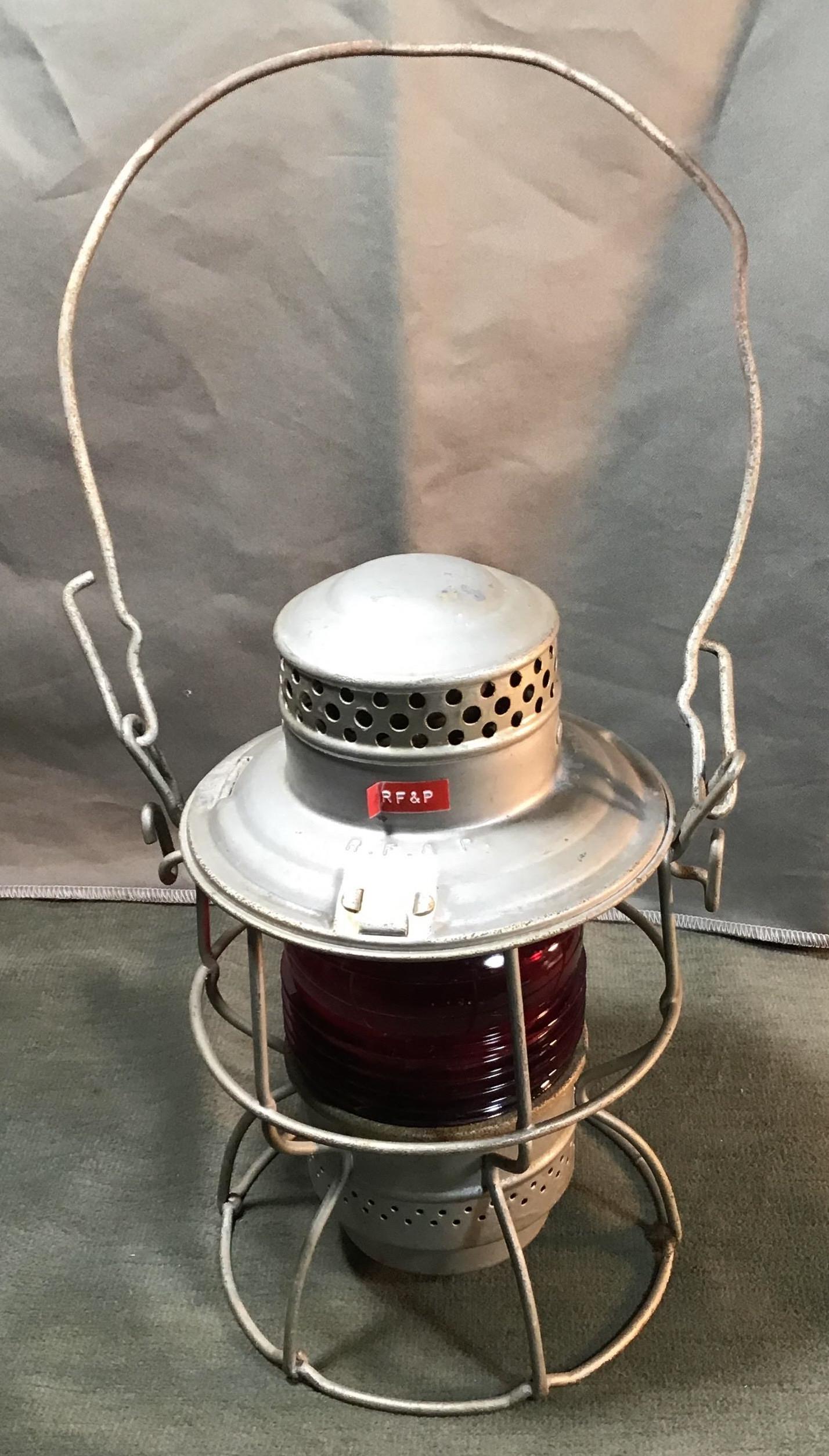 RF & P railroad lantern Red Lens . (1 of 5)