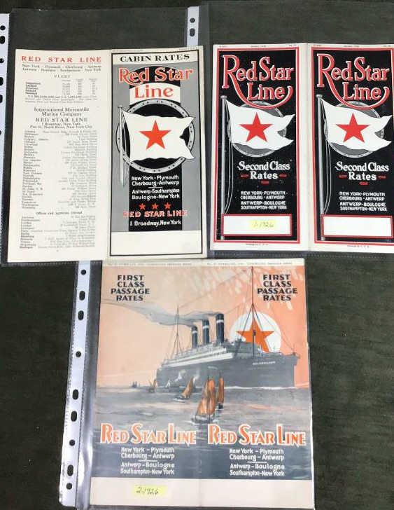 1926 Red Star Line Rates Programs . (1 of 5)