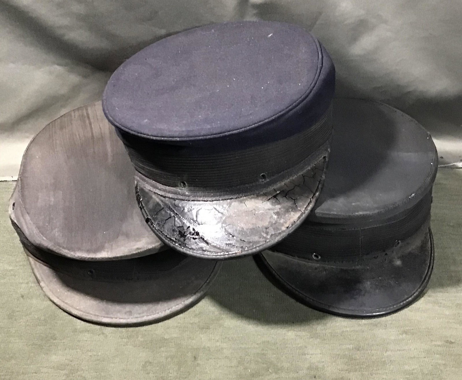 Vintage Railroad Porter Caps ( two Material, one wool) (1 of 5)