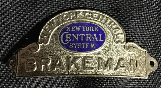 Vintage New York Central System Brakeman Badge .: .