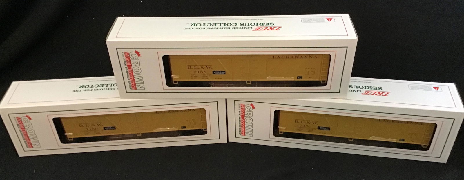 Crown Model Decorators O Scale Box Car Rolling Stock Reefer Lot of 3 DL&W Delaware Lackawanna & (1 of 3)