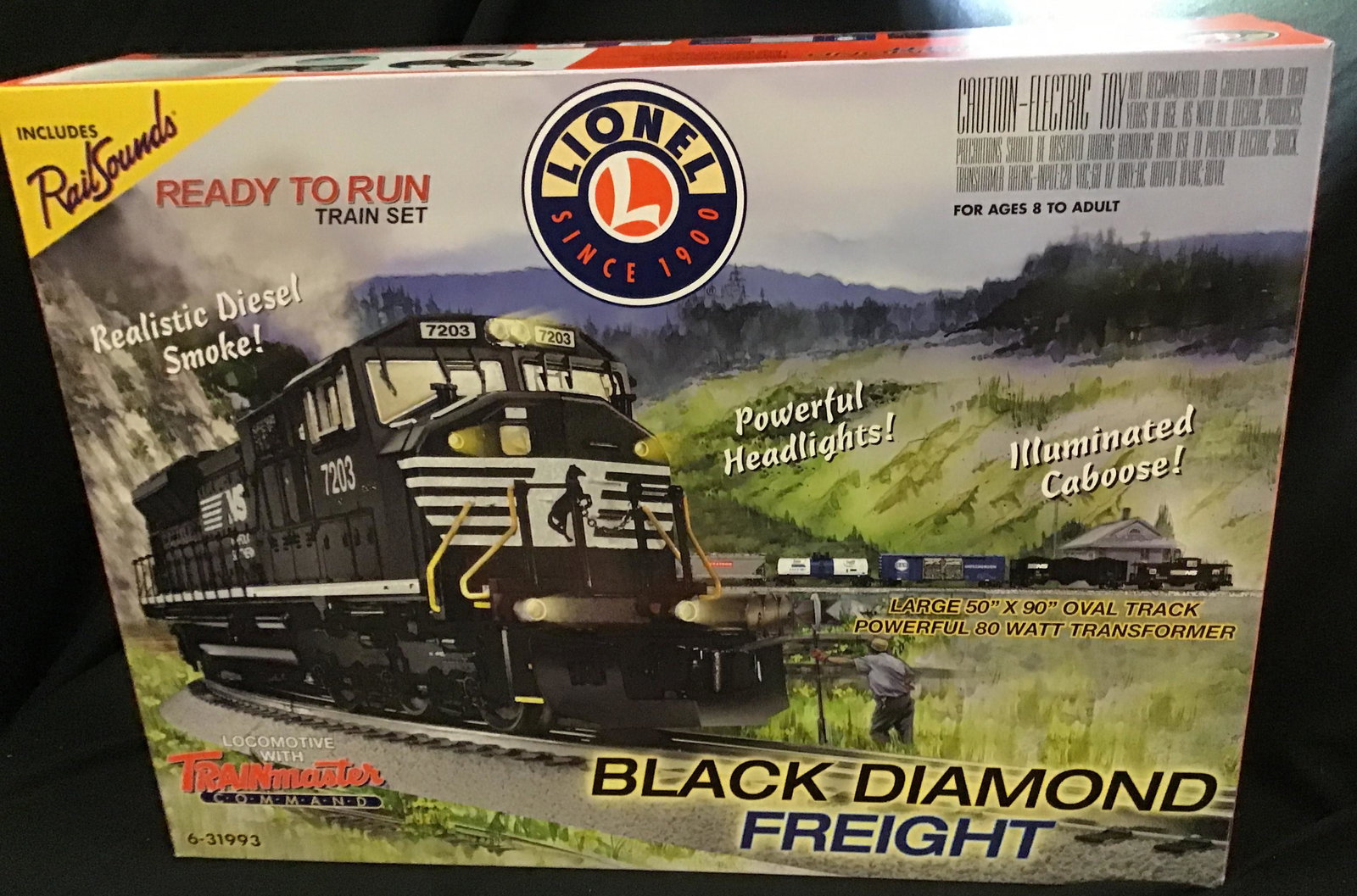 Lionel O Scale Black Diamond Freight Set Trainmaster Command 6-31993 New (1 of 2)