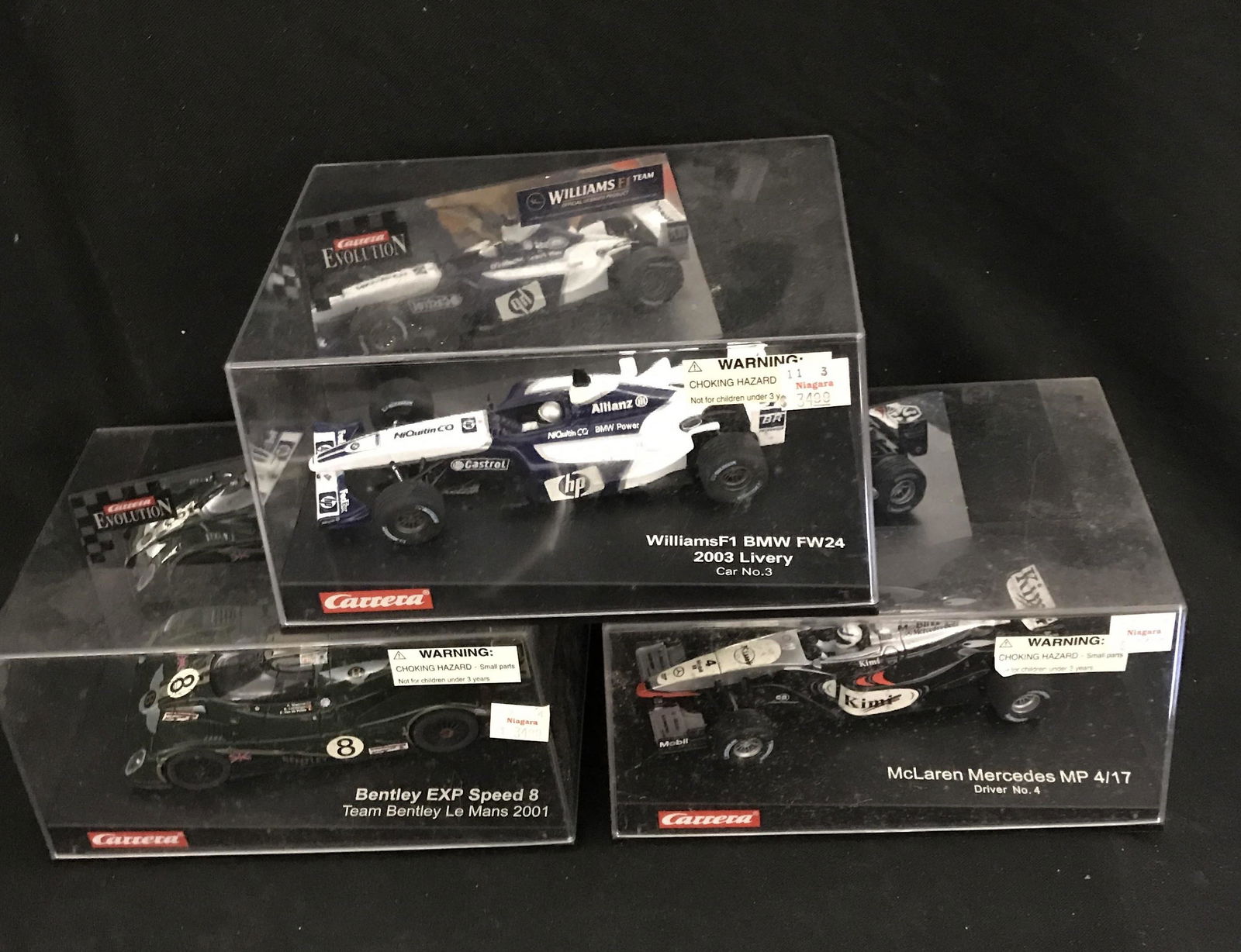Carrera Ã‰volution Slot Car Lot of 3 Williams F1 BMW FW23 Bentley EXP Speed 8 McLaren Mercedes MP (1 of 5)