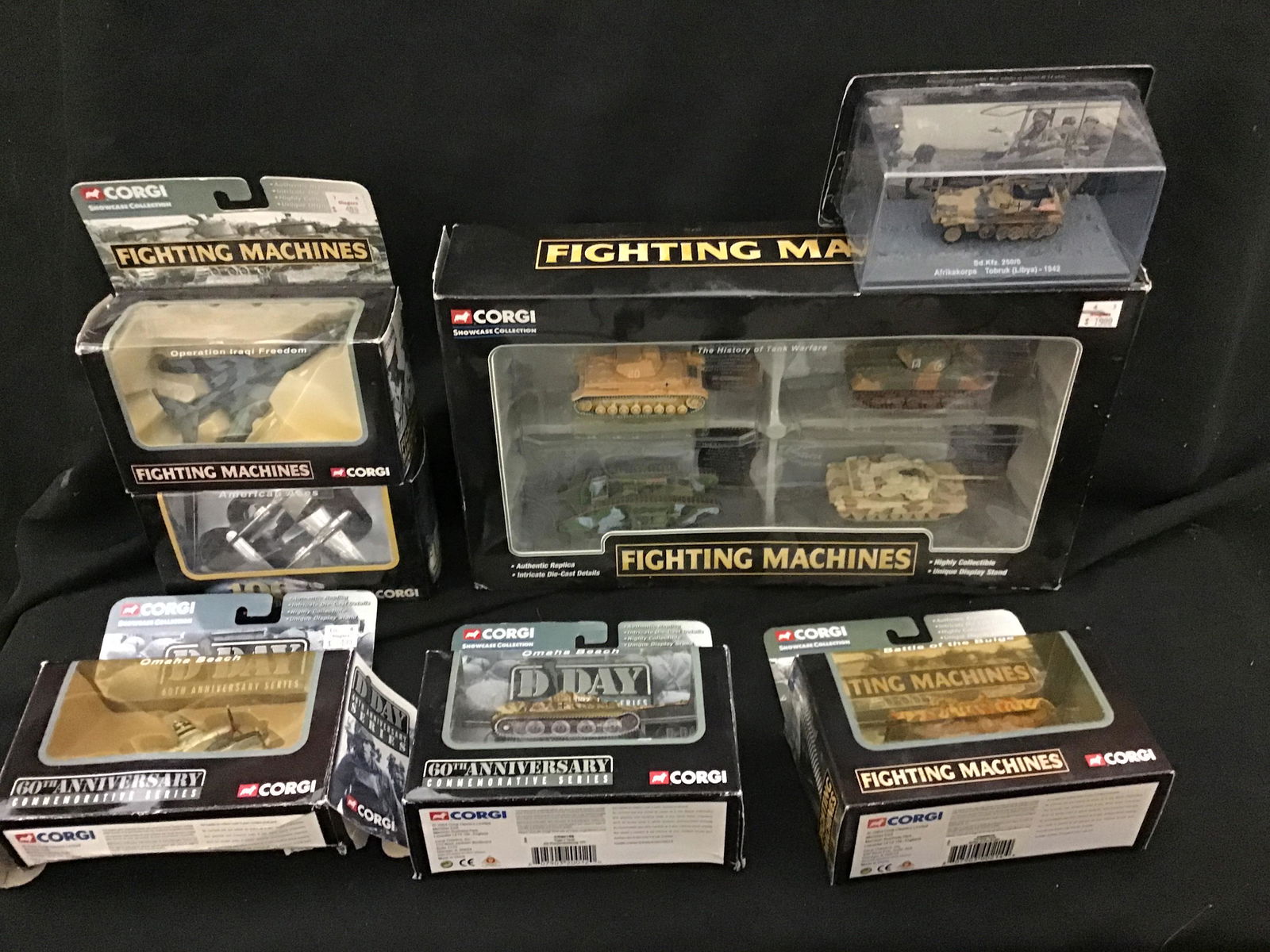 Corgi D-Day & Fighting Machines Lot of 7 Aircraft WWII German Tanks History of Tank Warfare (1 of 5)