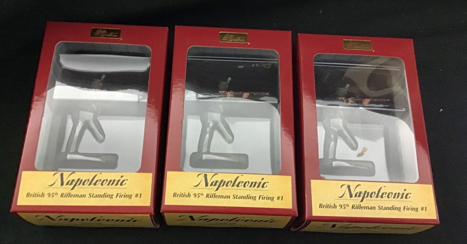 W Britain Napoleonic British 95th Rifleman Standing Firing 36038 Lot of 3 (1 of 2)