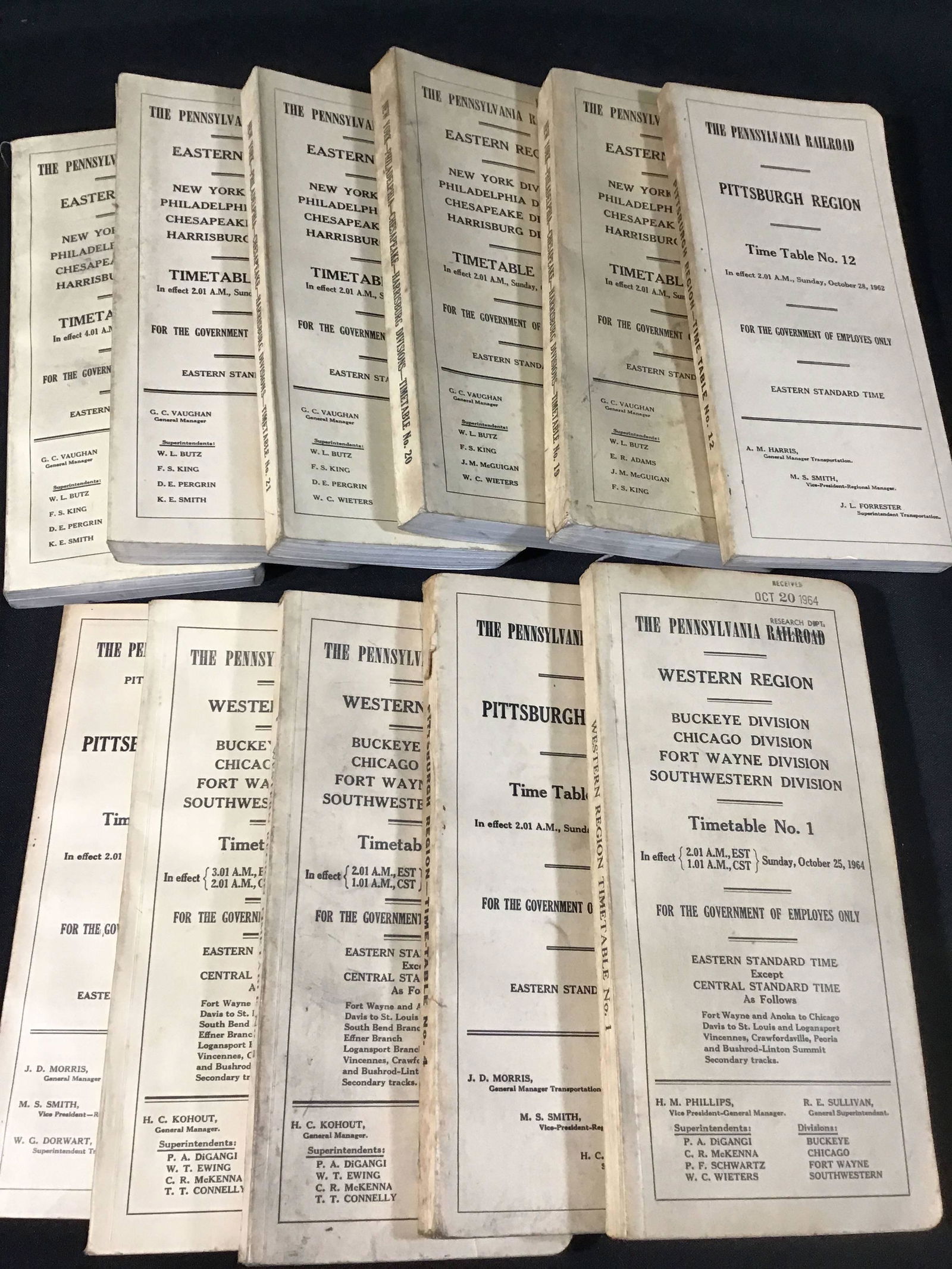 Pennsylvania Railroad Timetable Ledgers (11) . (1 of 2)